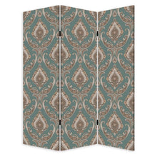 Vintage Green Baroque Three Panel Room Divider Screen
