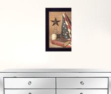 God And Country Black Framed Print Wall Art