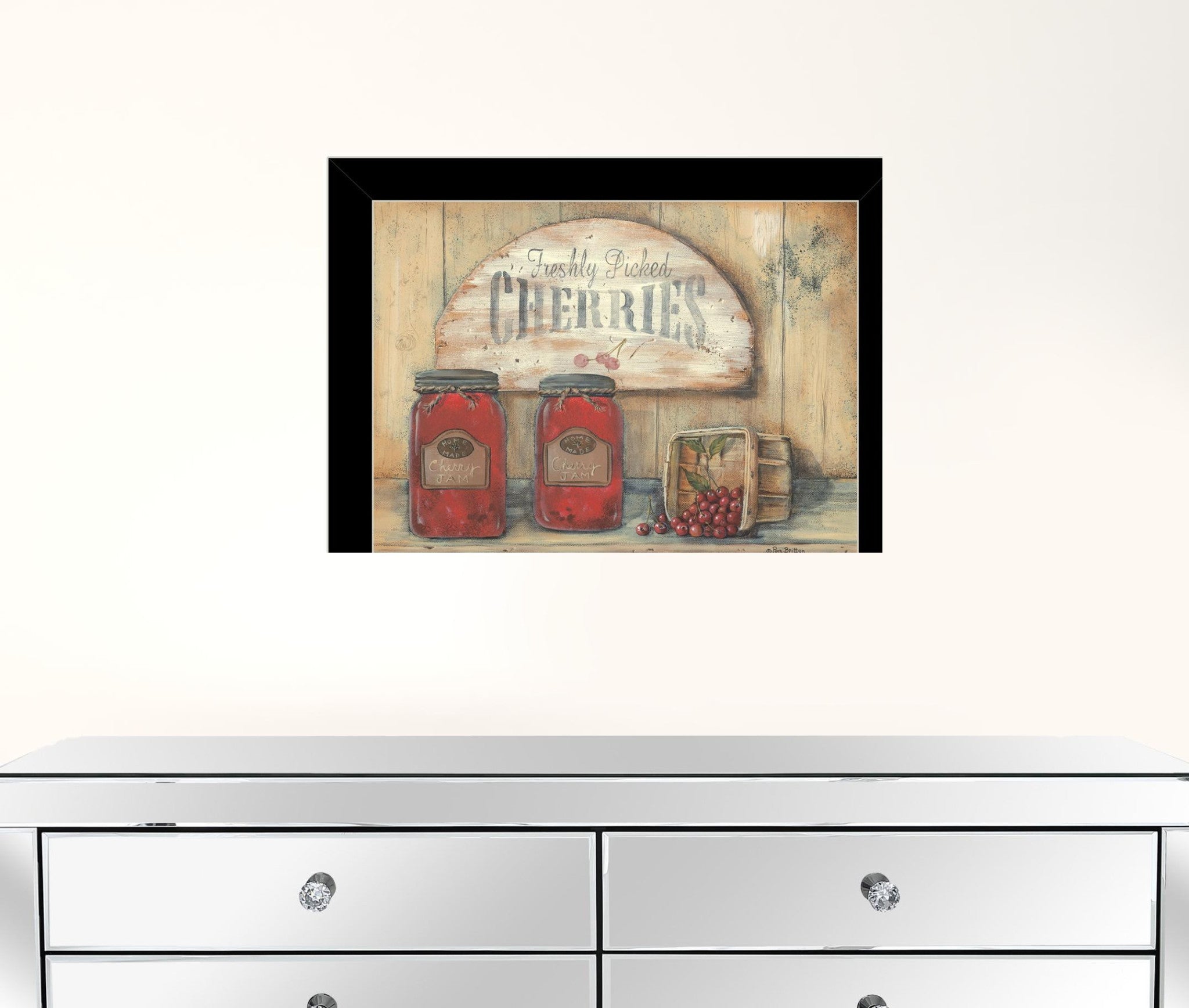 CHERRY JAM 4 Black Framed Print Wall Art