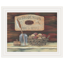 Handmade Soaps White Framed Print Bathroom Wall Art