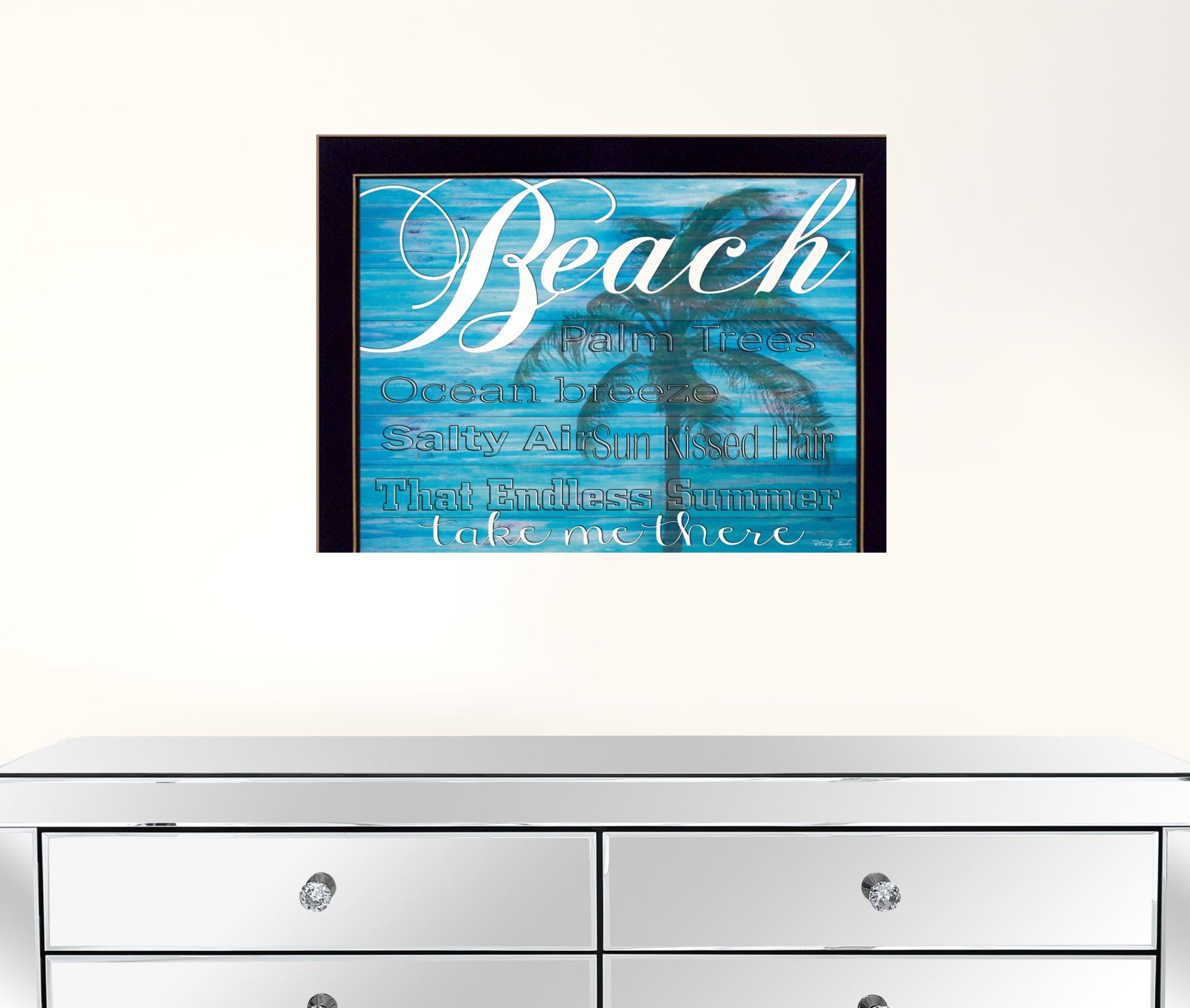 Beach Take Me There 1 Black Framed Print Wall Art