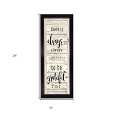 Be Grateful Black Framed Print Wall Art