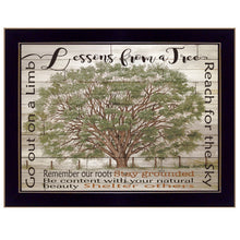Lessons From A Tree Black Framed Print Wall Art
