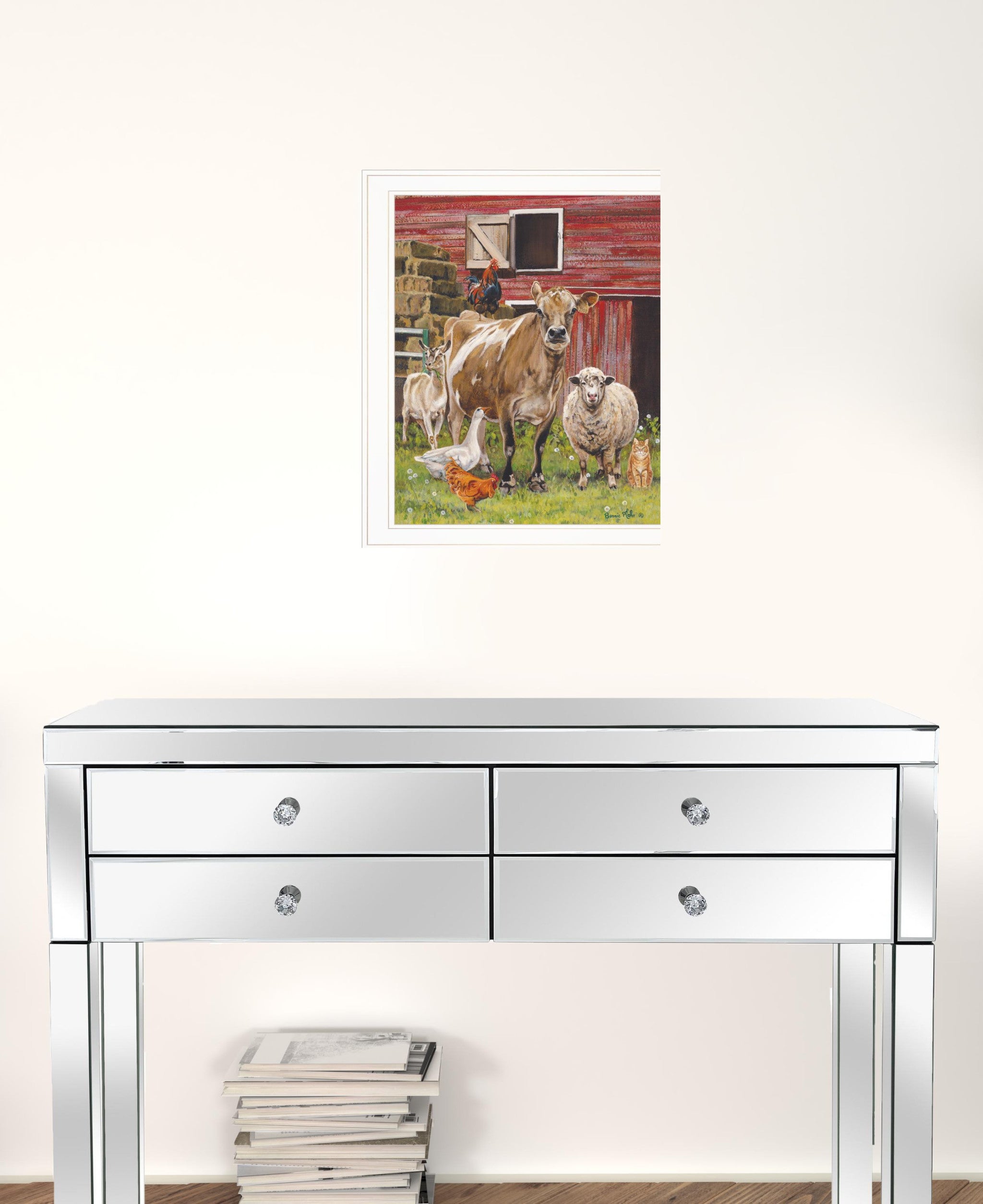 Barnyardigans White Framed Print Wall Art