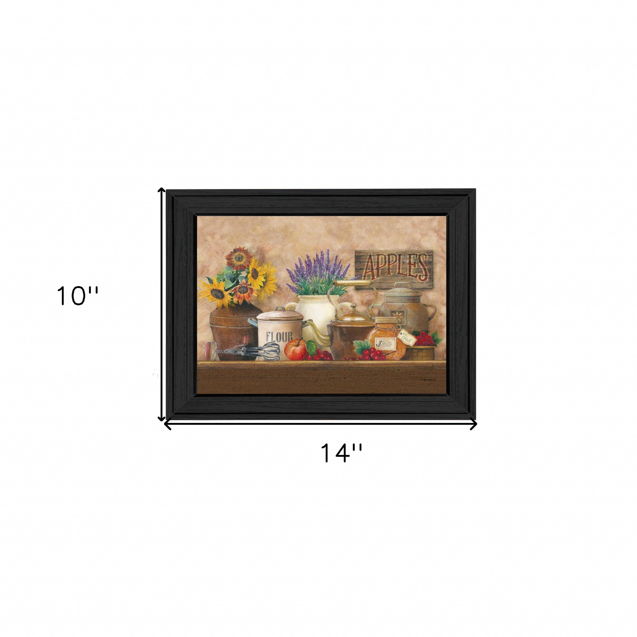 Antique Kitchen Black Framed Print Wall Art