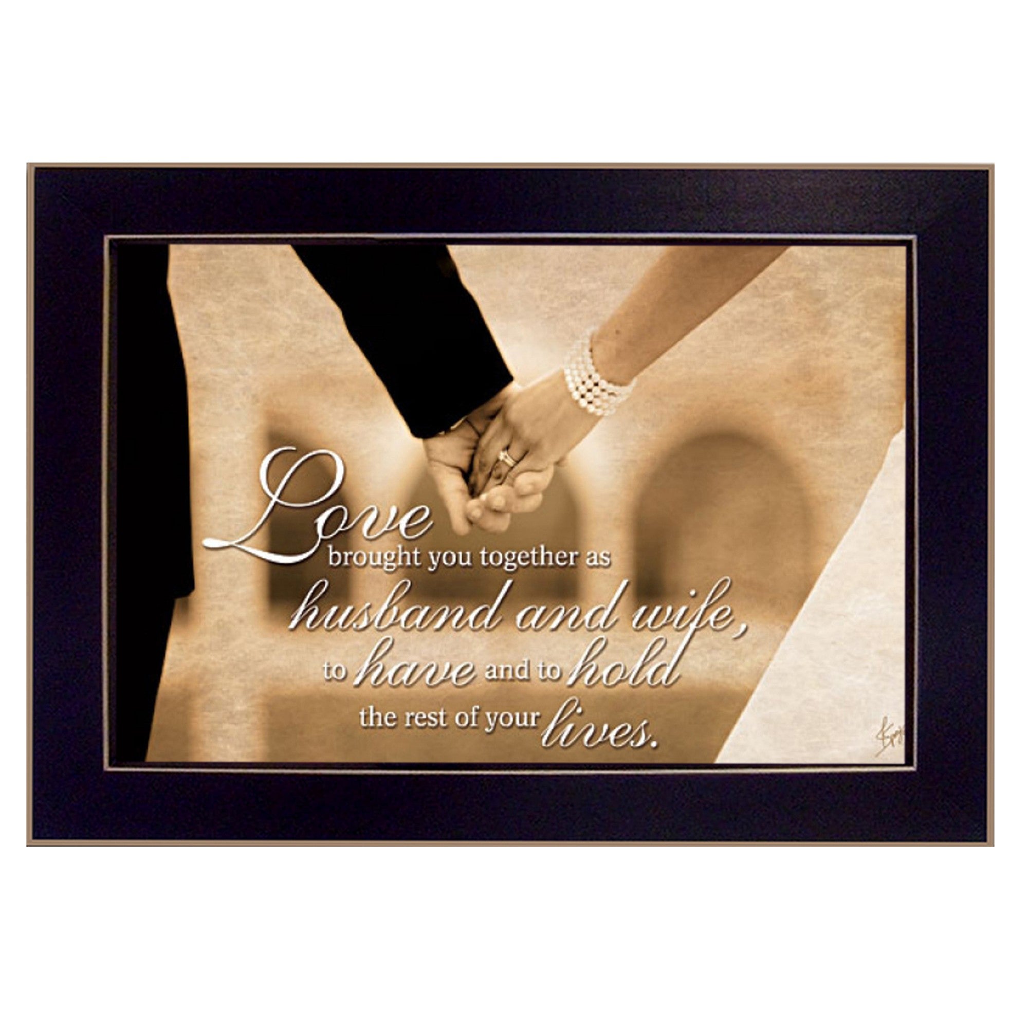 To Have And To Hold 1 Black Framed Print Wall Art
