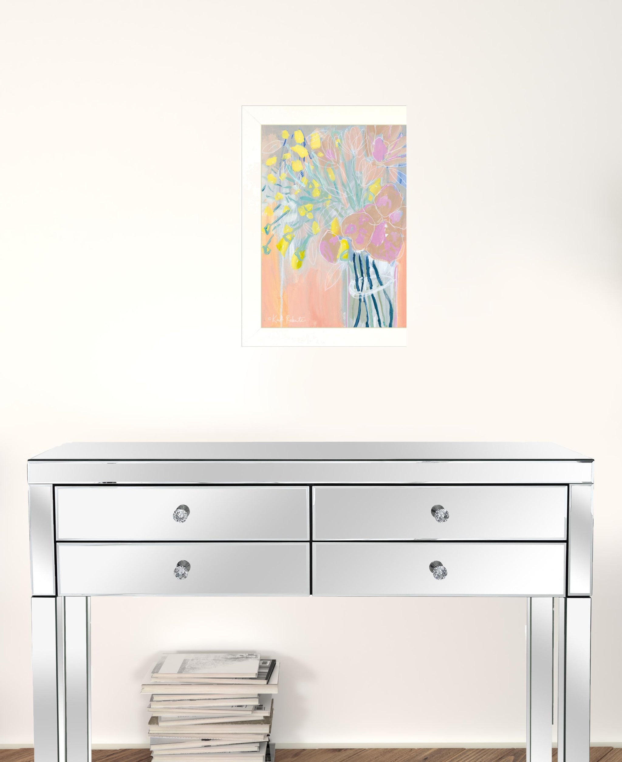 Maybe Shes A Wildflower White Framed Print Wall Art