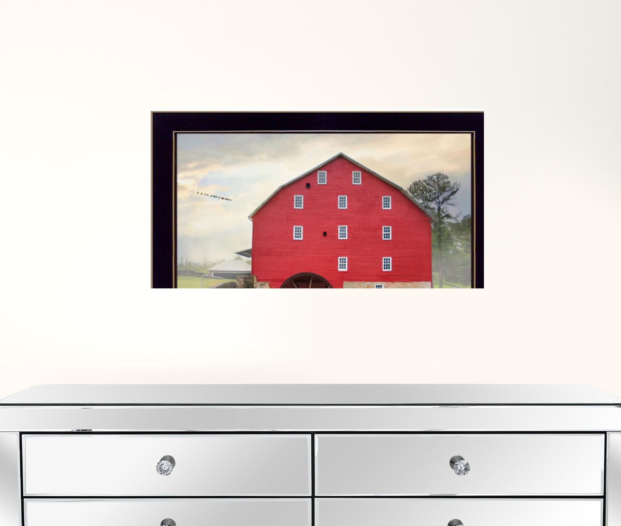 Willow Grove Mill 1 Black Framed Print Wall Art