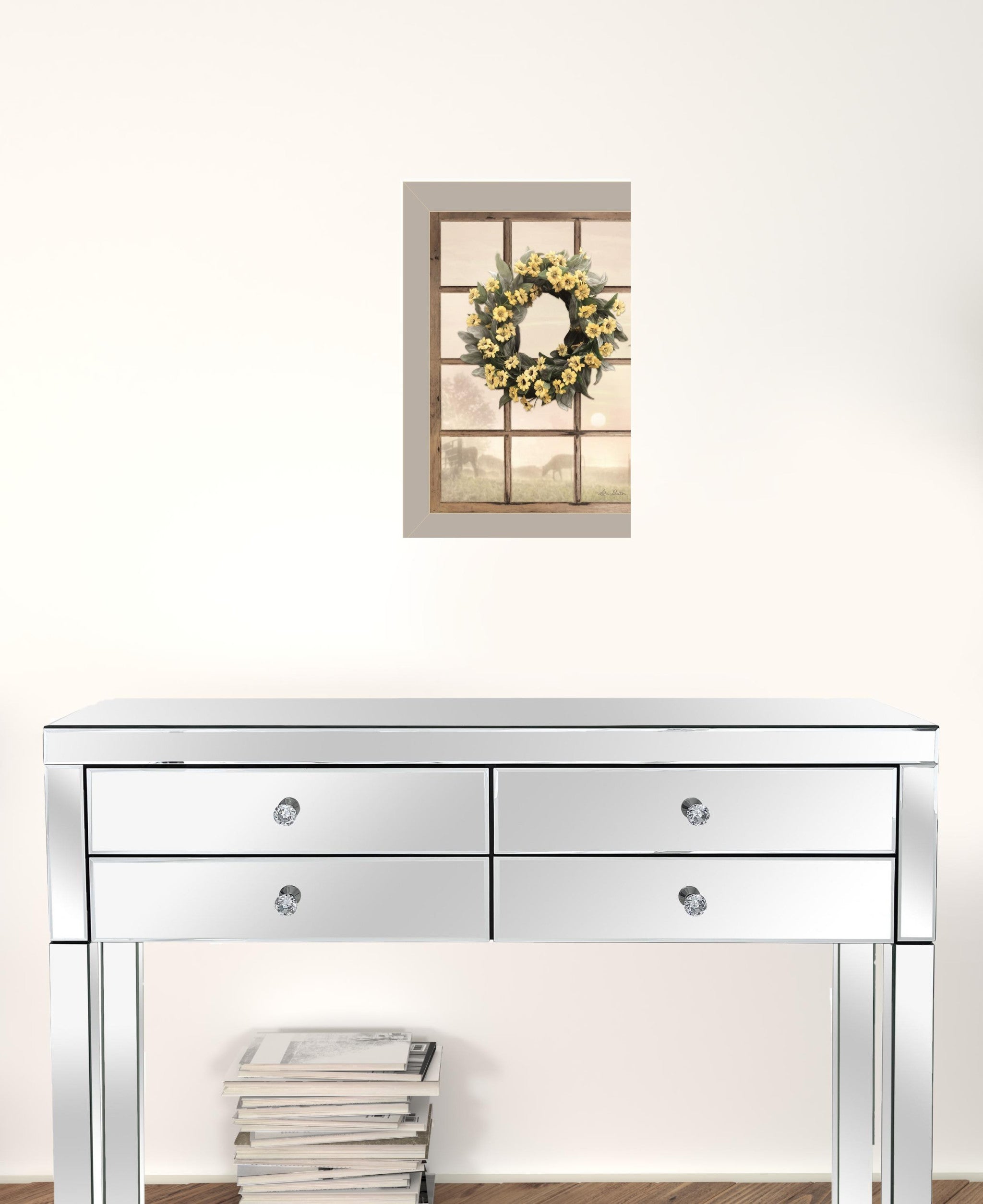 Country Gazing 1 Gray Framed Print Wall Art