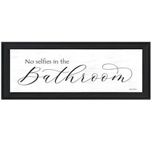 No Selfies In The Bathroom 2 Black Framed Print Wall Art