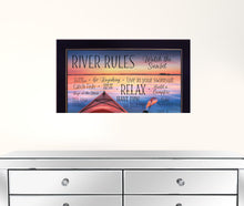 River Rules 1 Black Framed Print Wall Art