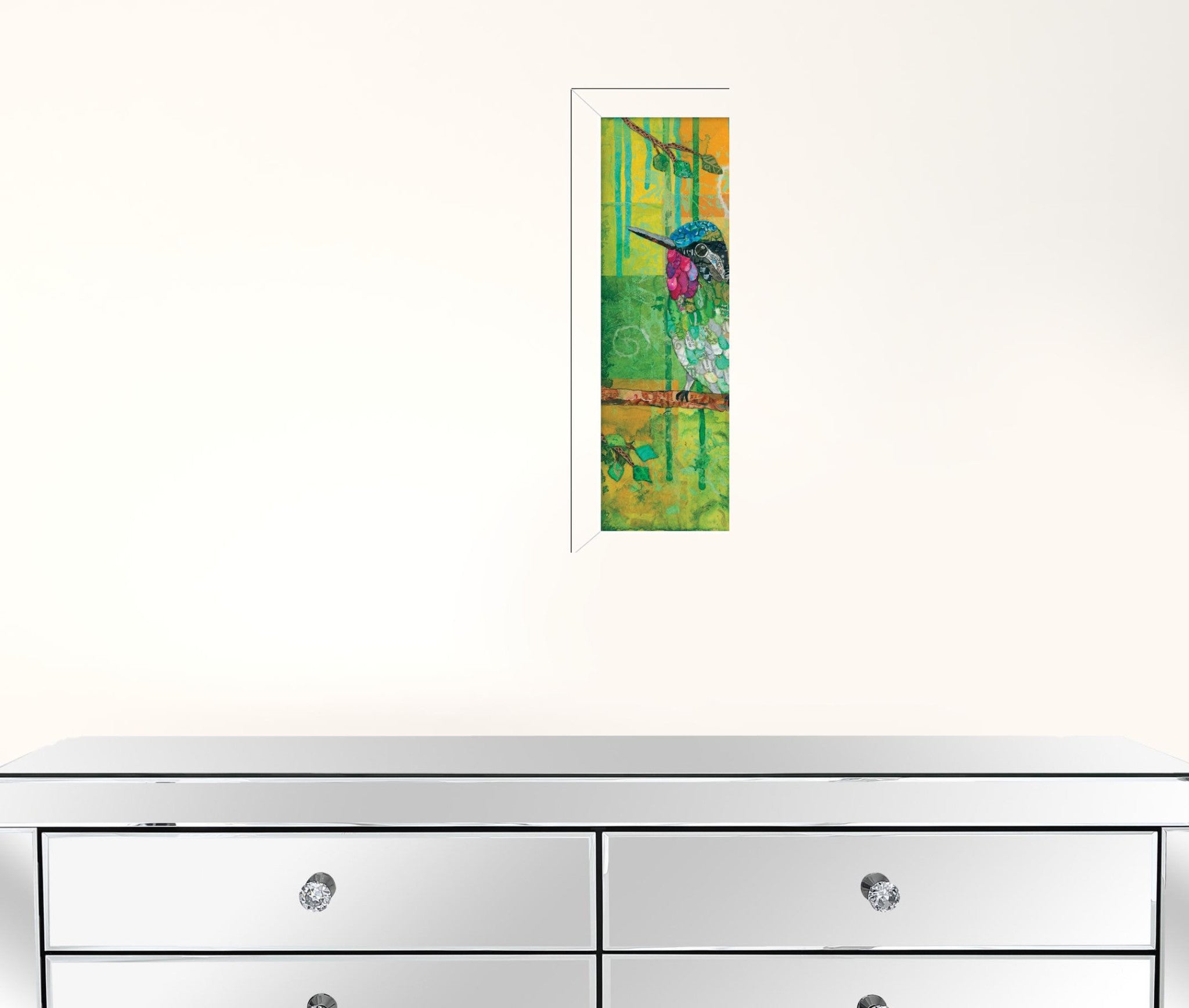 Purple Throated Mountain Gem White Framed Print Wall Art