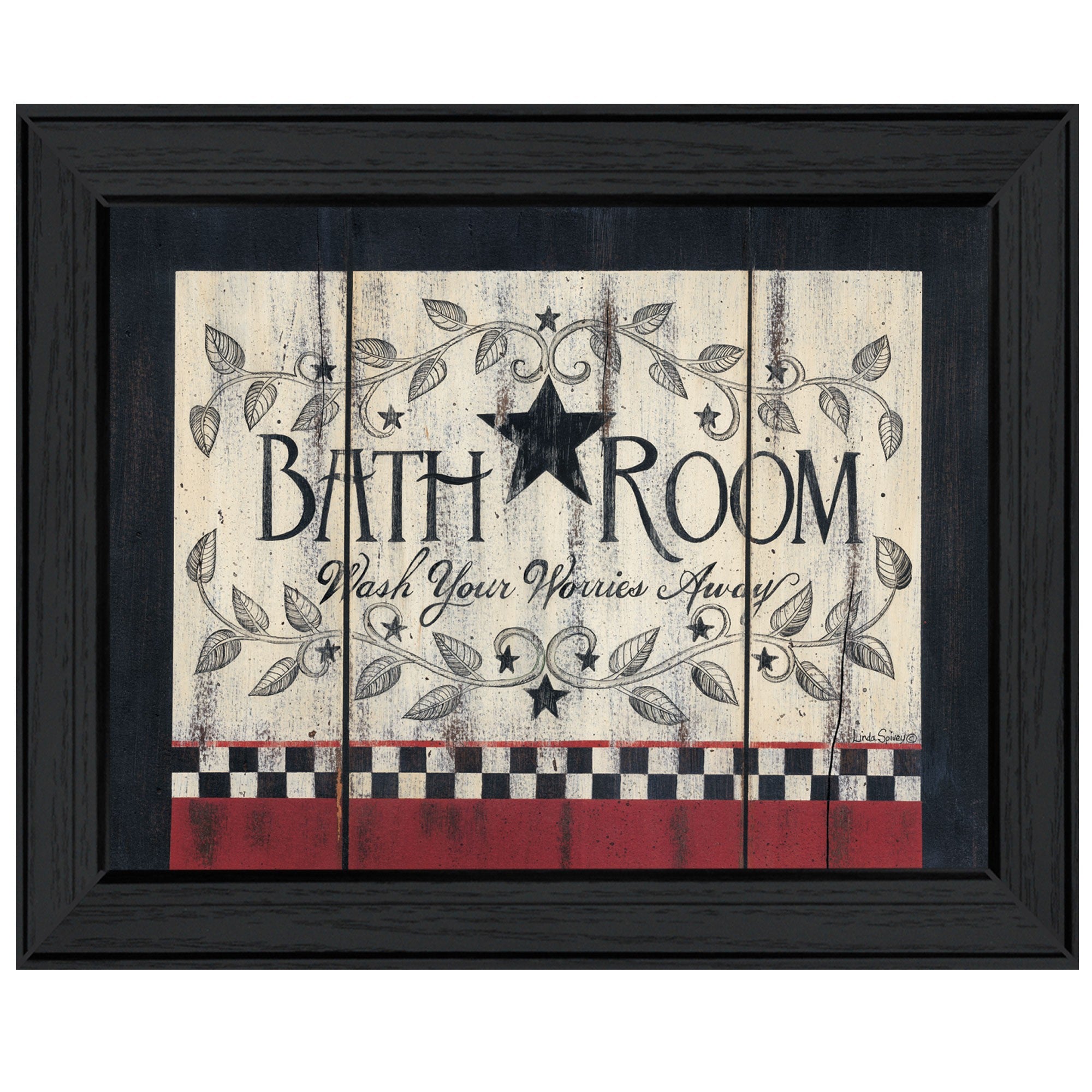 Bathroom 6 Black Framed Print Wall Art