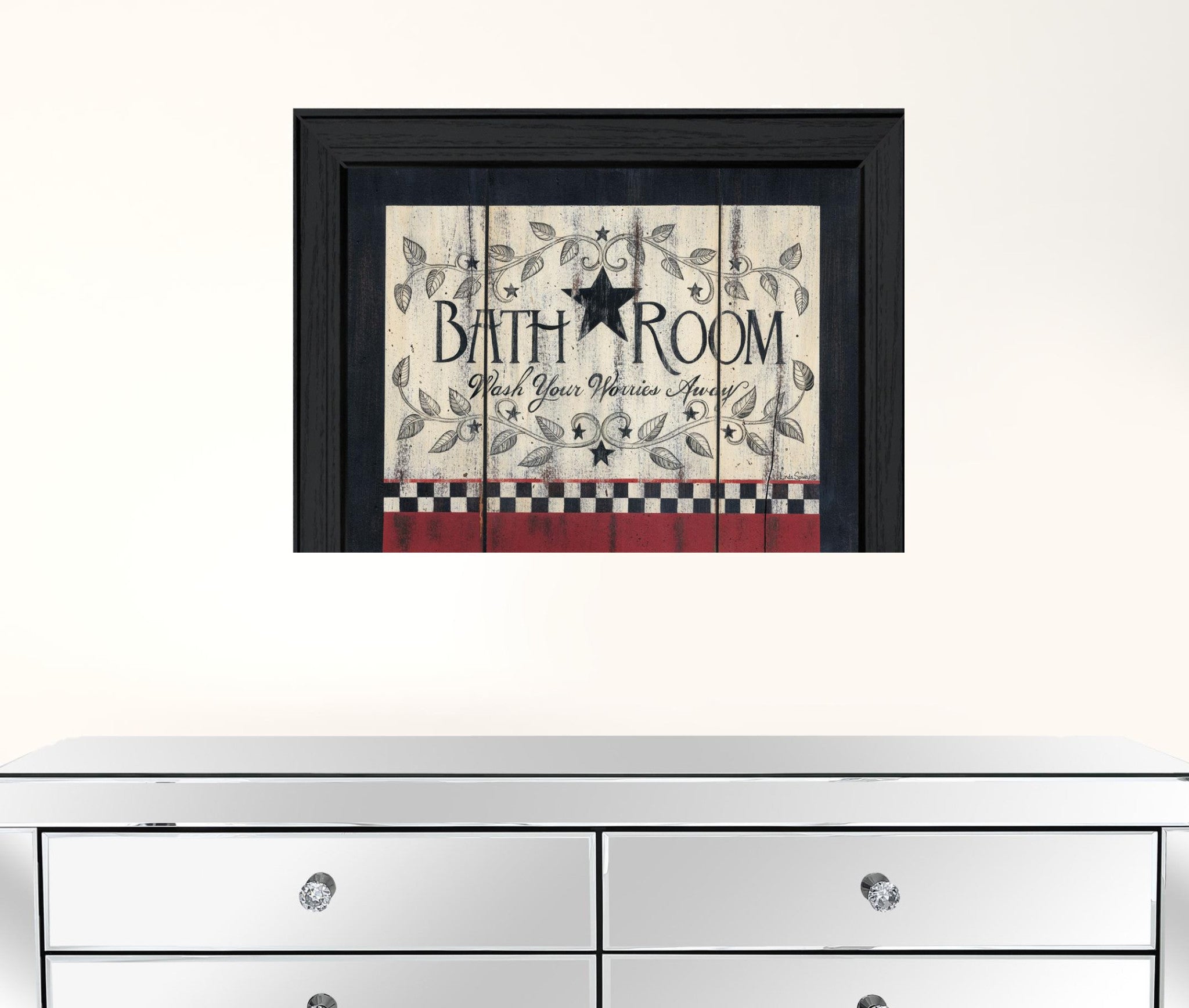 Bathroom 6 Black Framed Print Wall Art