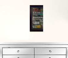 The Lords Prayer 1 Black Framed Print Wall Art