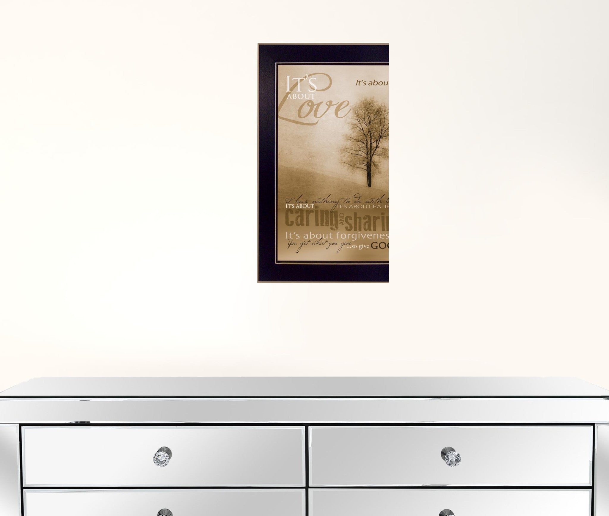 Its About Love 1 Black Framed Print Wall Art