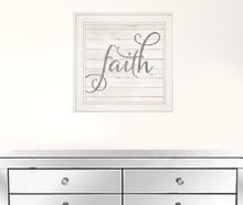 Simple Words - Faith 1 White Framed Print Wall Art