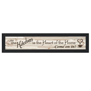 Kitchen Is The Heart Of The Home 1 Black Framed Print Wall Art