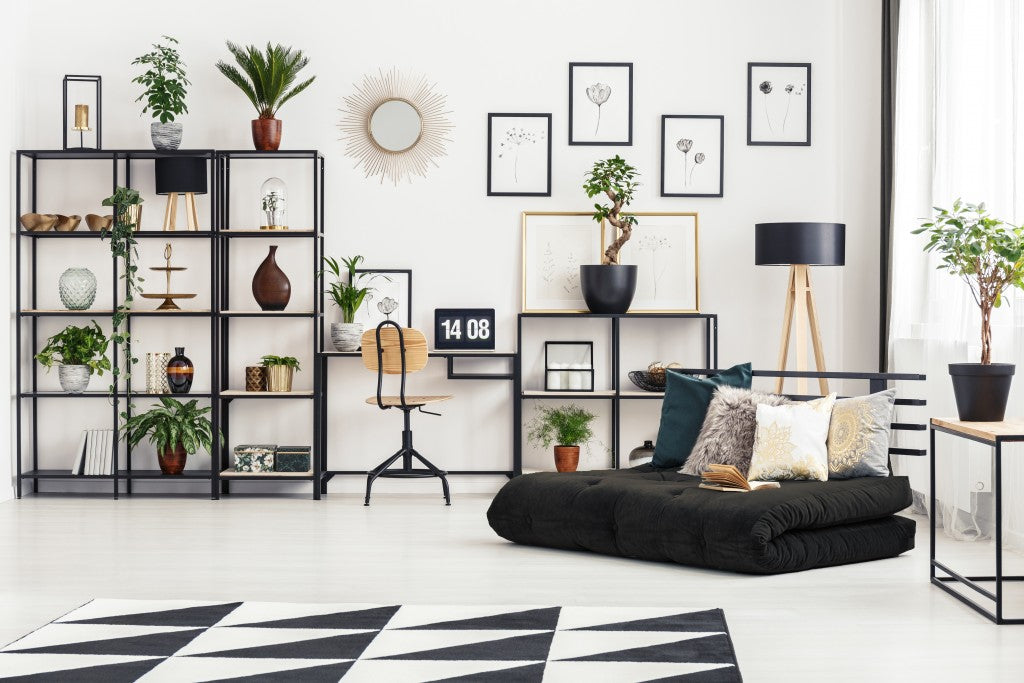 Black Double Poly Twin Futon Mattress 8"