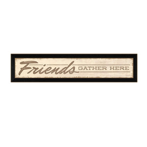 Friend A Gather Here 2 Black Framed Print Wall Art