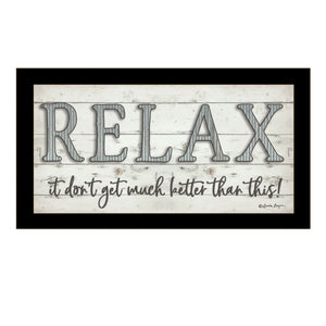 Relax 2 Black Framed Print Wall Art