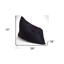 Sofá de piel sintética negra de 78 x 58 pulgadas, puf tipo saco, tumbona