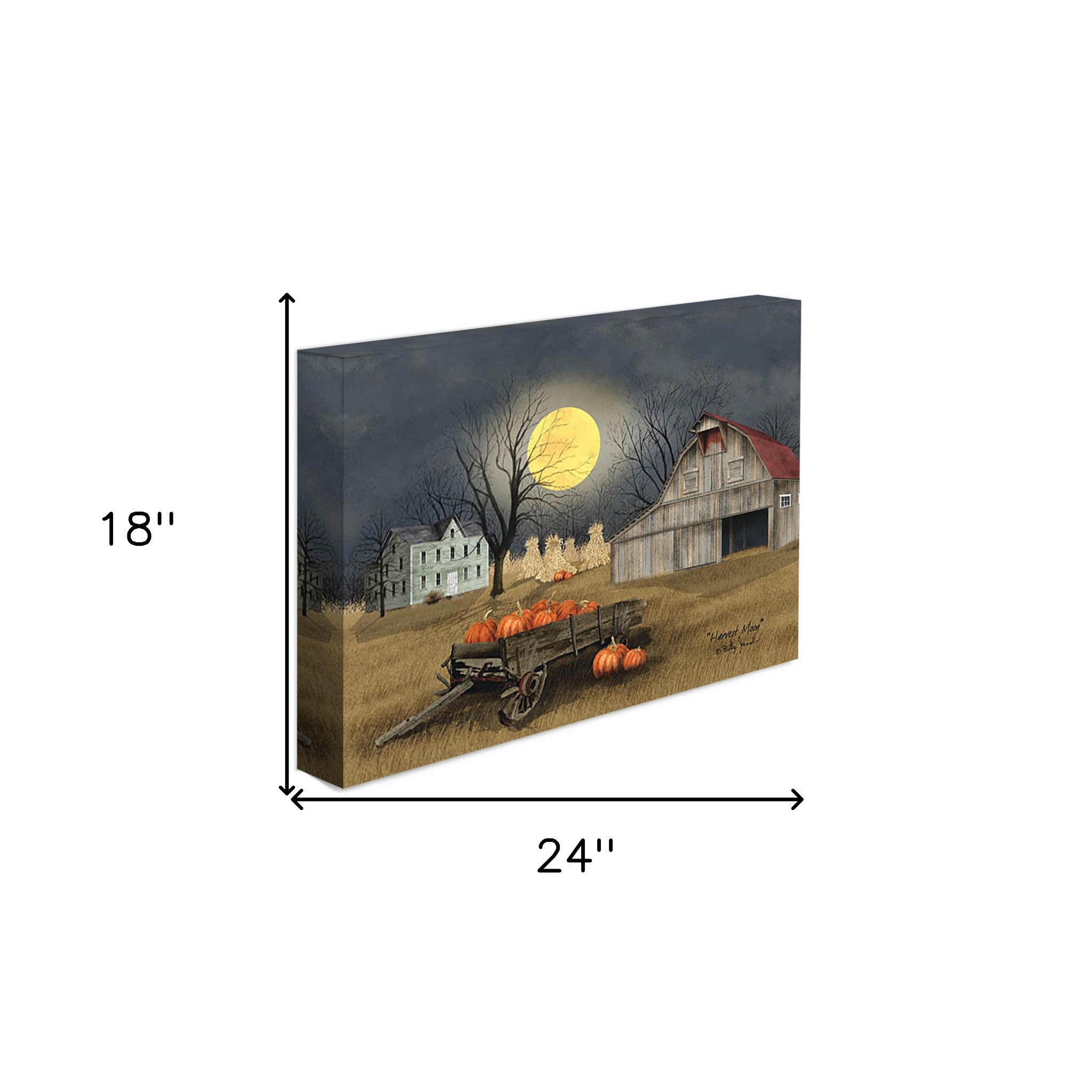 Harvest Moon 4 Wrapped Canvas Print Wall Art