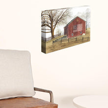 Flag Barn 2 Wrapped Canvas Print Wall Art