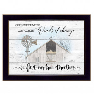 Winds Of Change 3 Black Framed Print Wall Art