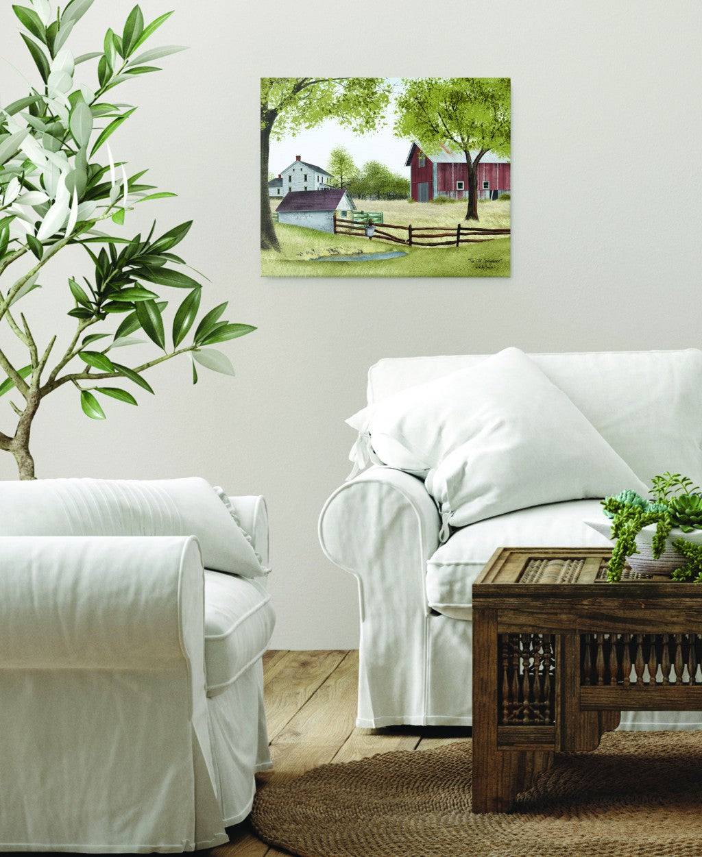 The Old Spring House Wrapped Canvas Print Wall Art