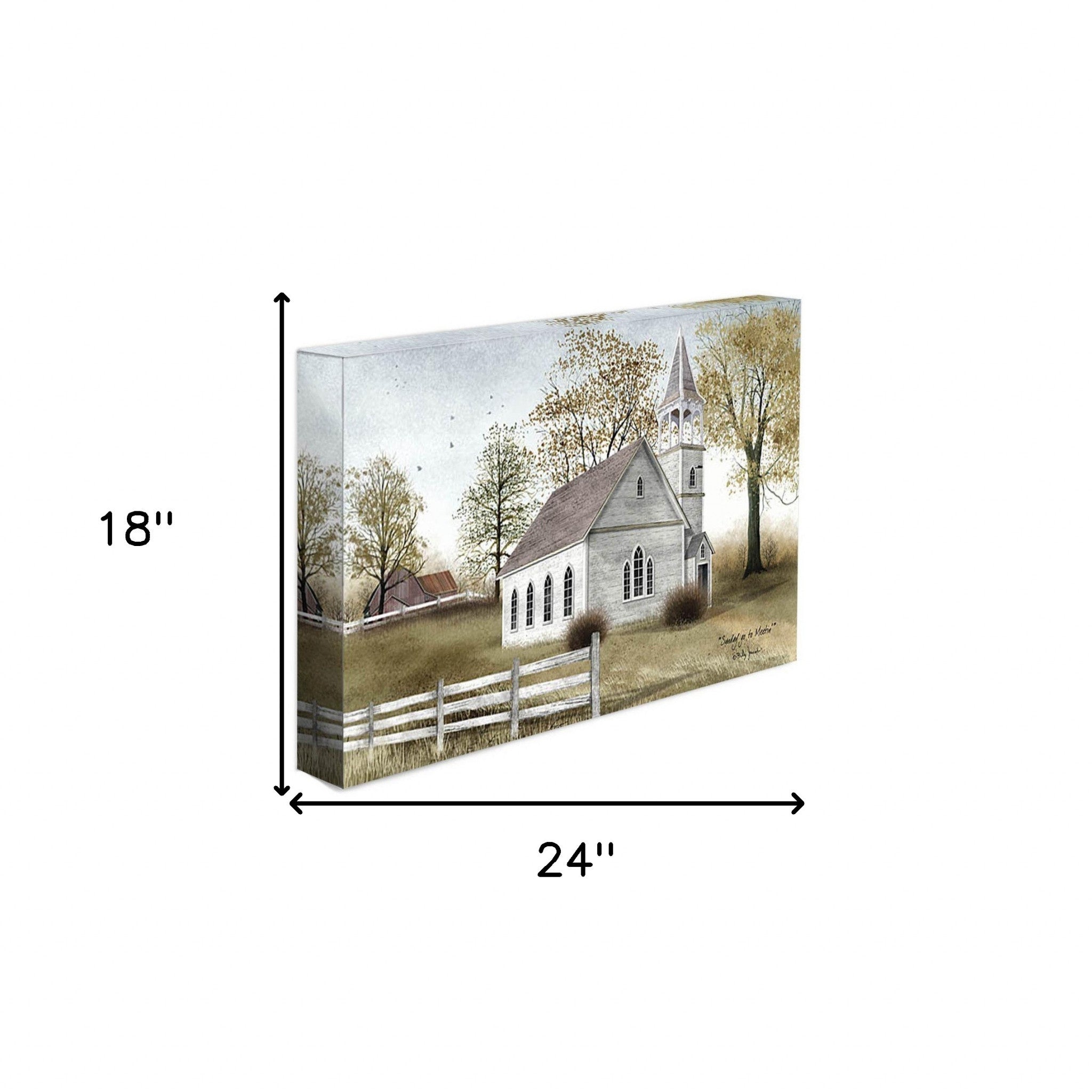 Sunday Go To Meetin Wrapped Canvas Print Wall Art