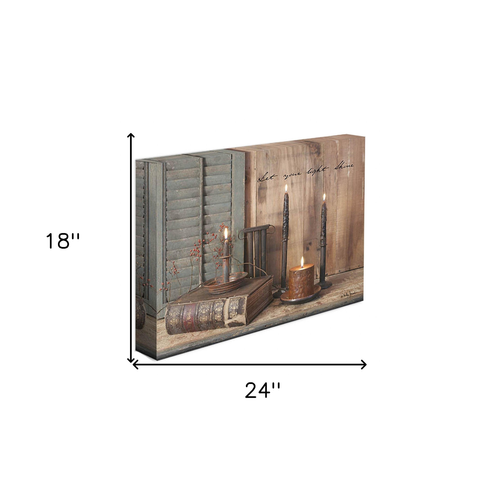 Let Your Light Shine Wrapped Canvas Print Wall Art