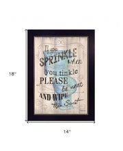 If You Sprinkle When You Tinkle Black Framed Print Wall Art