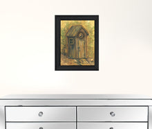 Reading Room 1 Black Framed Outhouse Bathroom Print Wall Art