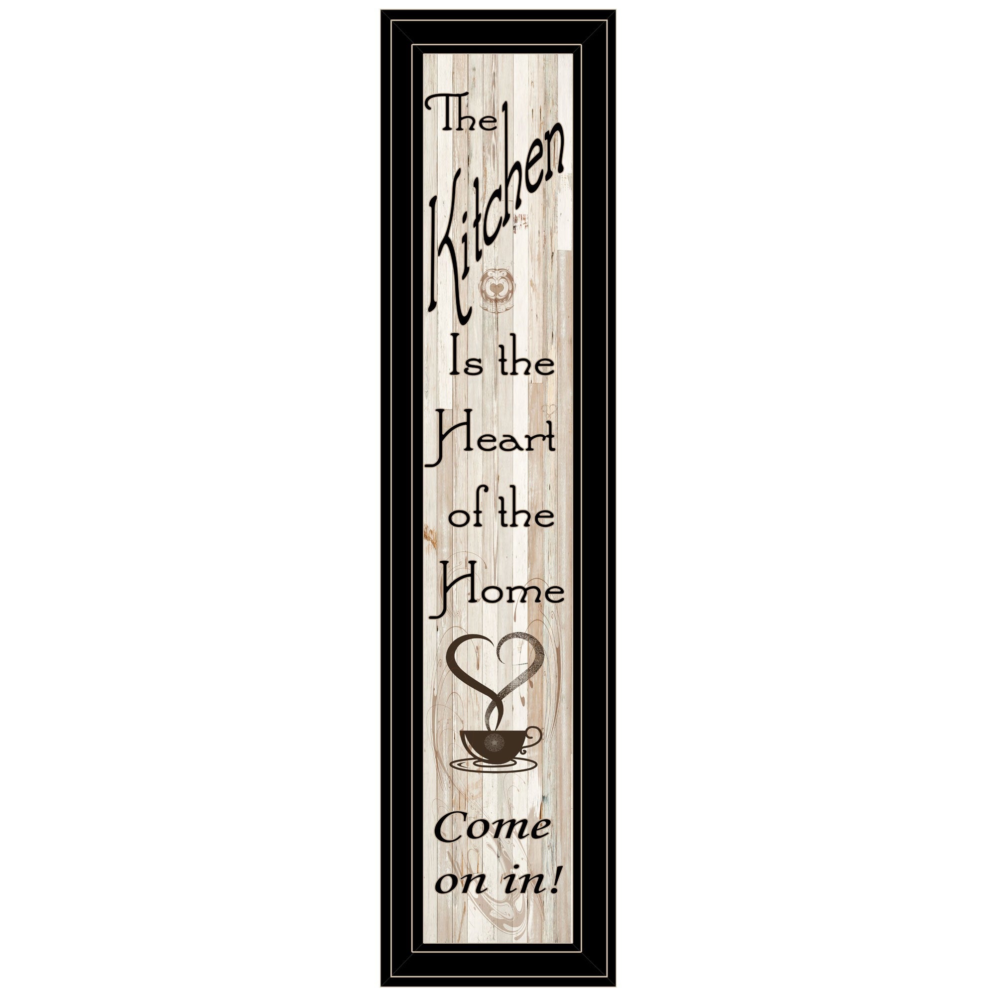 Kitchen Is The Heart Of The Home 18 Black Framed Print Wall Art