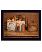 Gathering The Harvest 1 Black Framed Print Wall Art