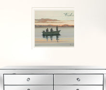 Fishing 2 White Framed Print Wall Art