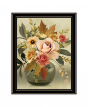 Autumn Bouquet 1 Black Framed Print Wall Art