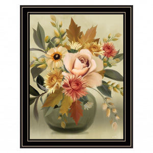 Autumn Bouquet 1 Black Framed Print Wall Art