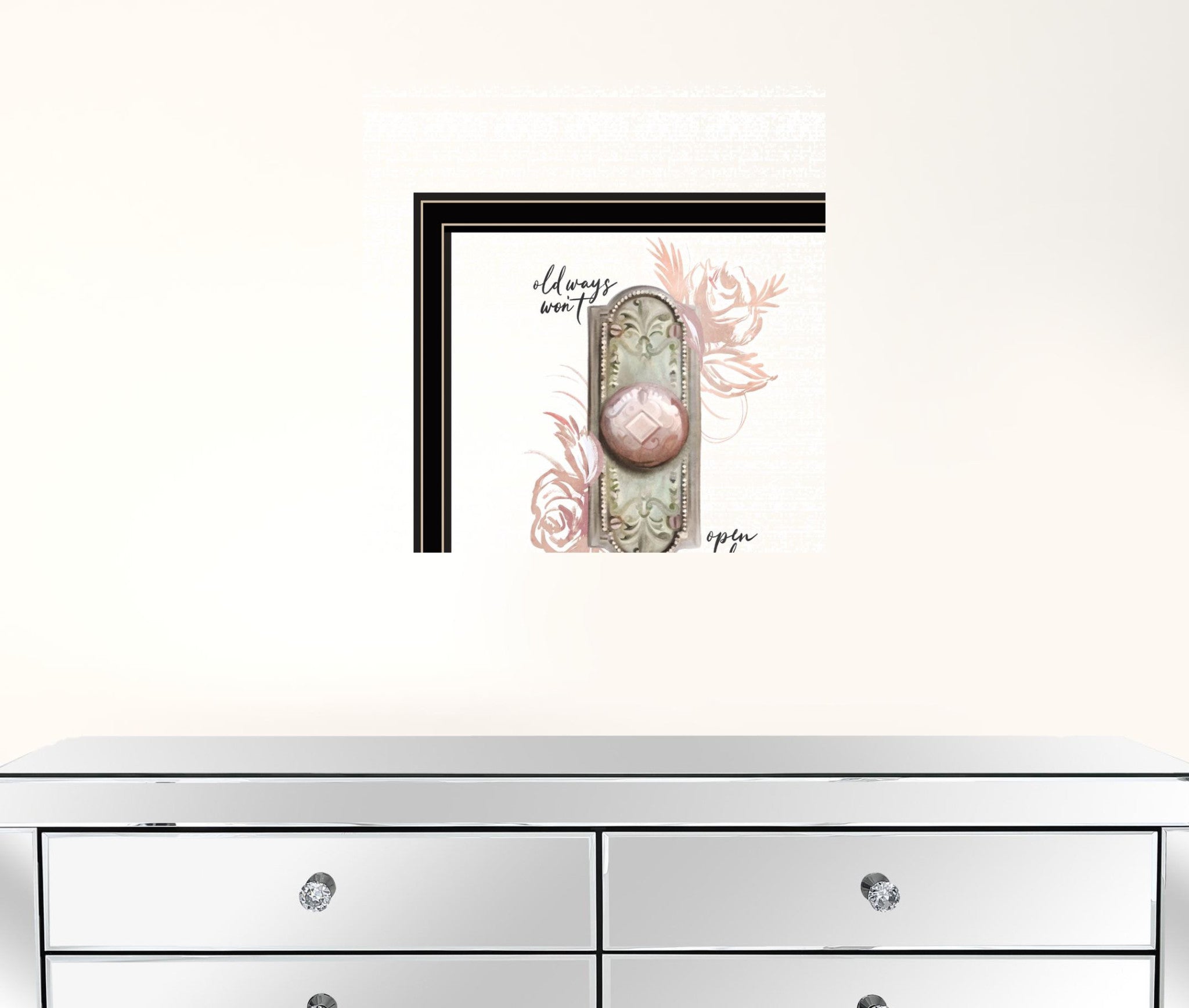 Old Ways In Blush 1 Black Framed Print Wall Art