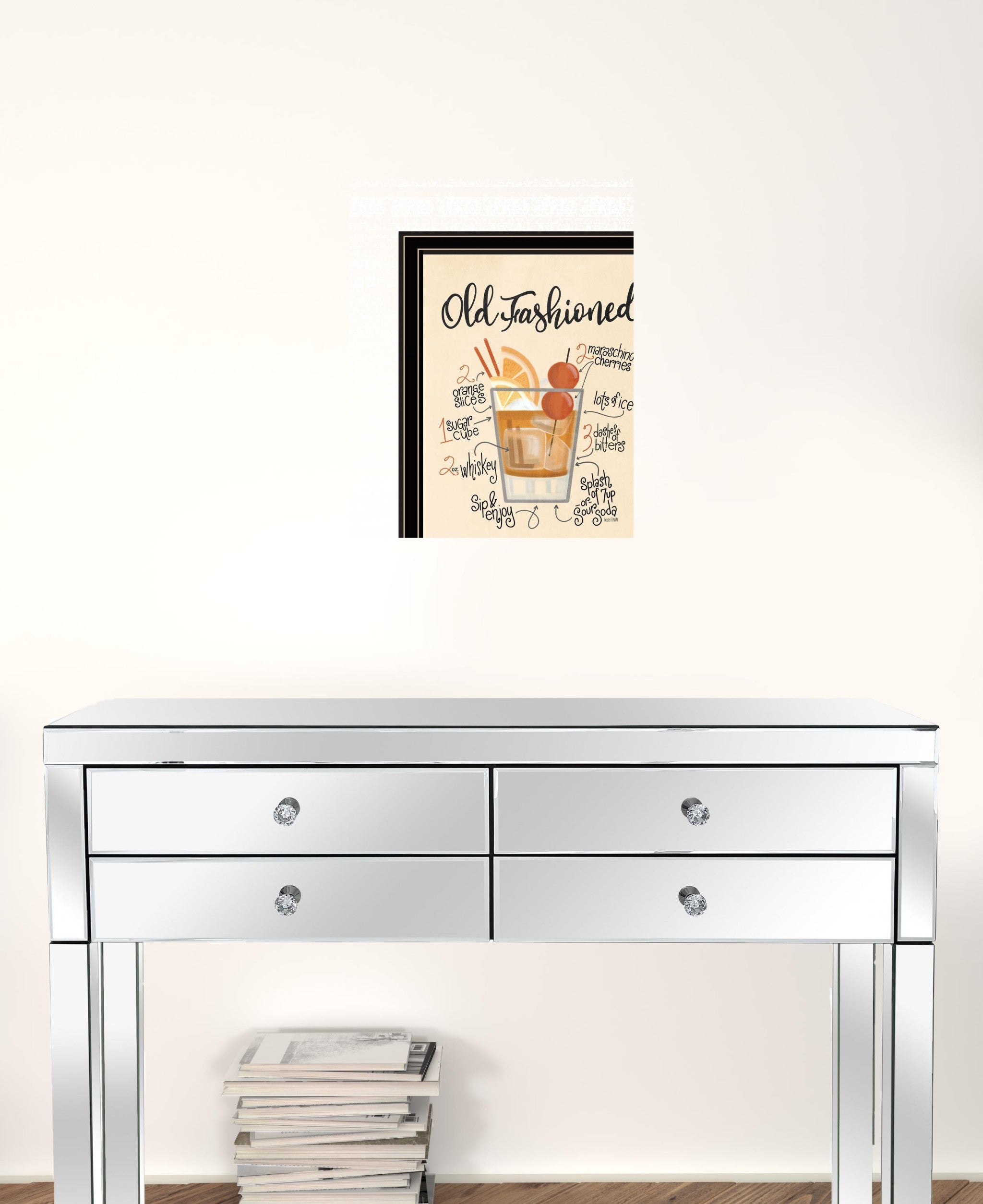 Old Fashioned Black Framed Print Wall Art