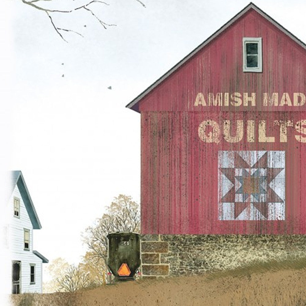 Quilt Barn White Wrapped Canvas Print Wall Art