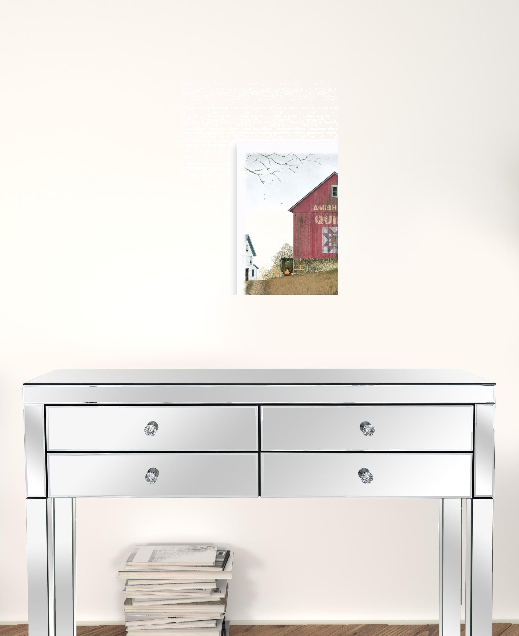 Quilt Barn White Wrapped Canvas Print Wall Art