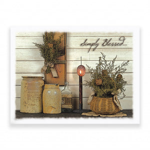 Simple Blessings 4 White Wrapped Canvas Print Wall Art