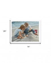 Sand Castle Builders 2 White Wrapped Canvas Print Wall Art