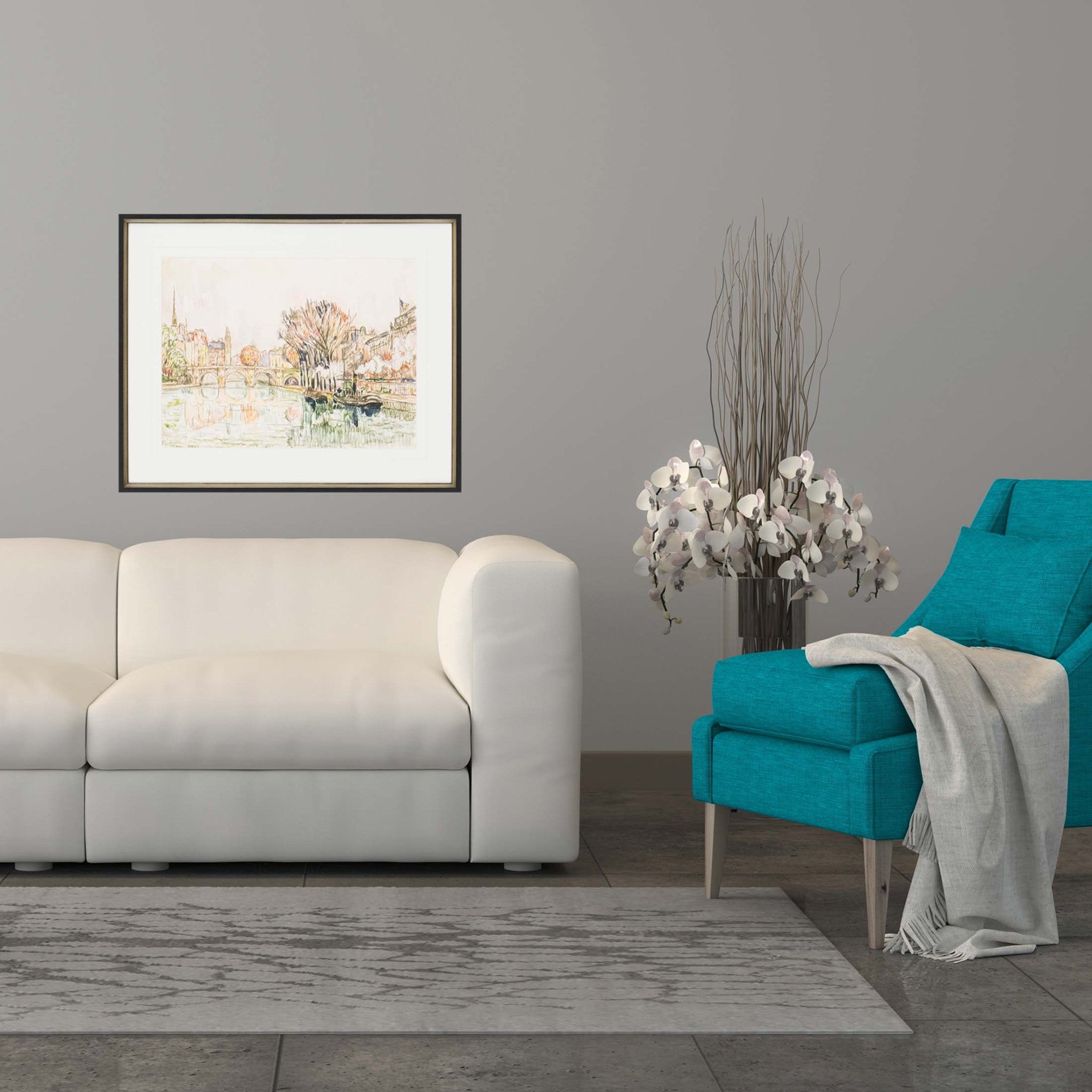 The Pont Neuf Paris Black Print Wall Art