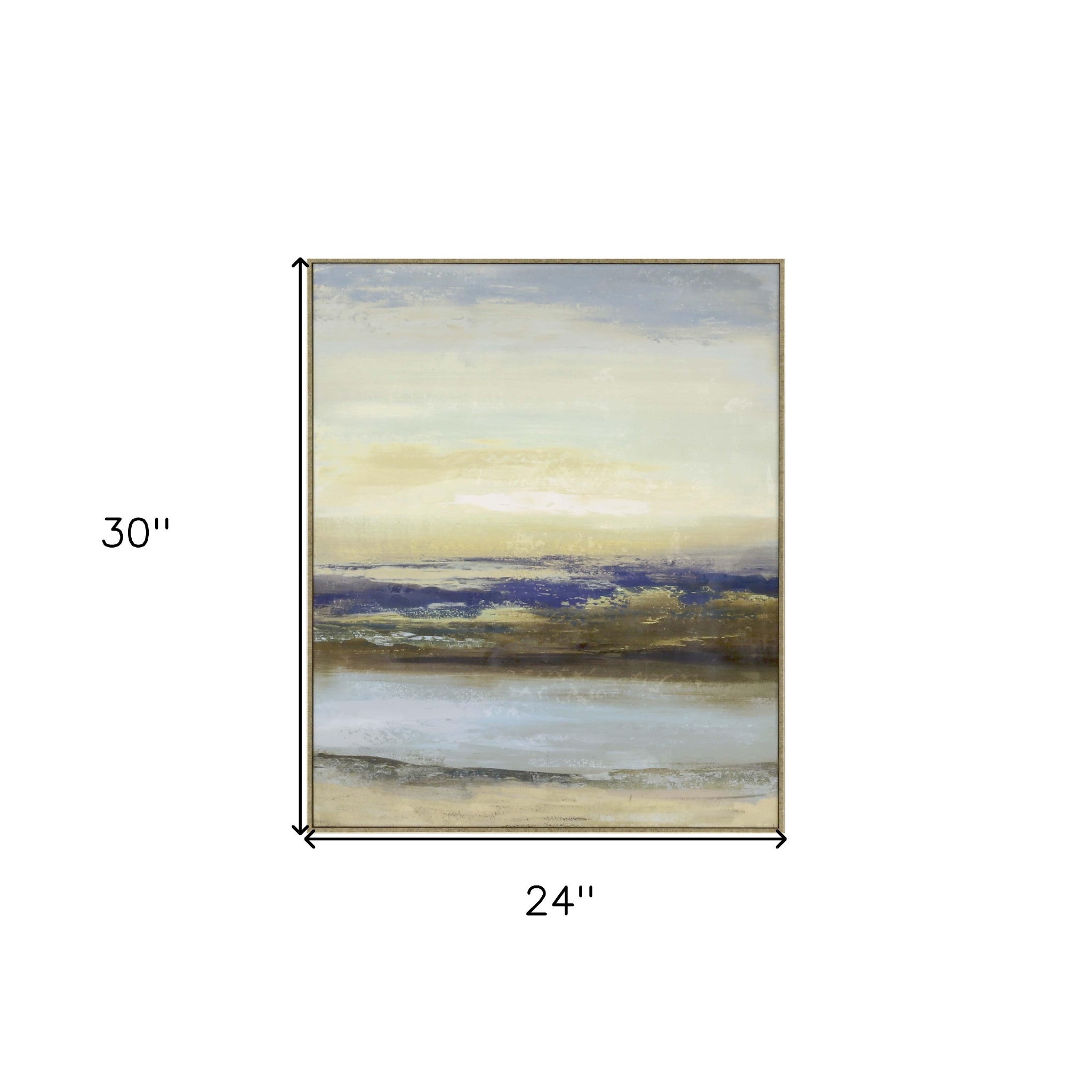 Blue Notes Iii Framed Art Gold Picture Frame Print Wall Art