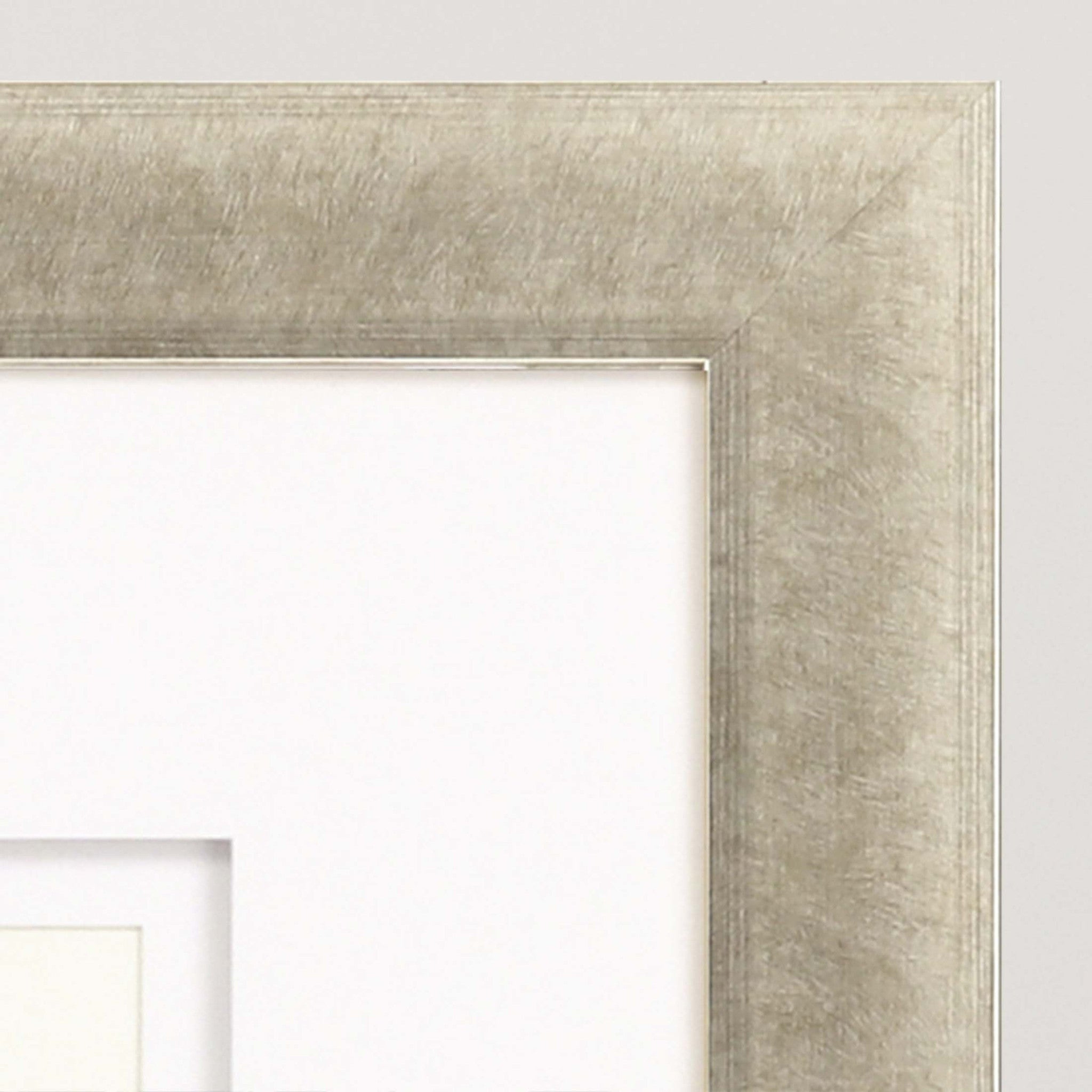 Indigo Abstract Ribbons Gold Picture Frame Print Wall Art