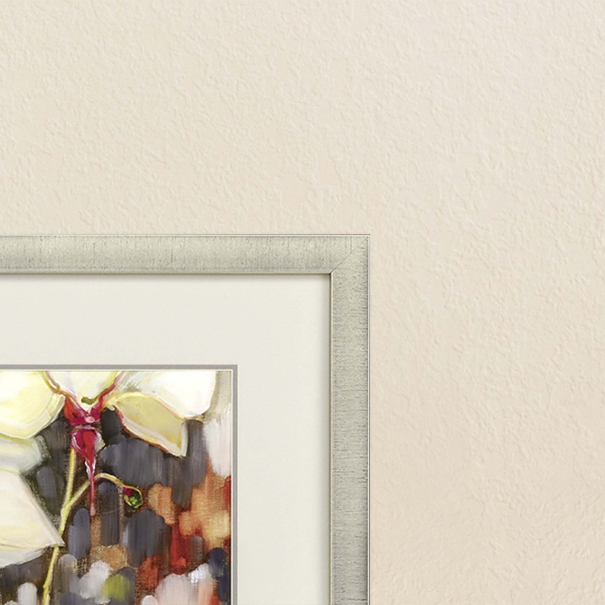 Chickadee With Orchid Framed Art Gold Picture Frame Print Wall Art