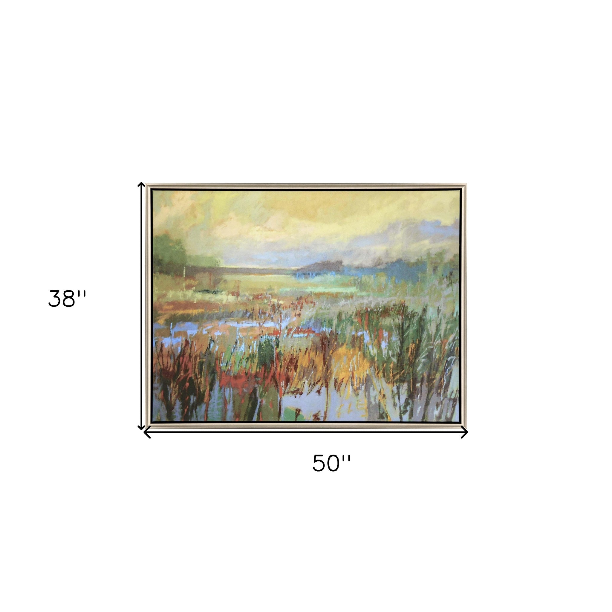 Marsh In May Canvas Silver Floater Frame Print Wall Art